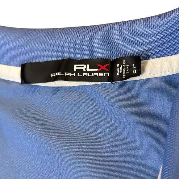 RLX Ralph Lauren Womens Golf Shirt Sleeveless Blue White Striped Size Large - Picture 5 of 8